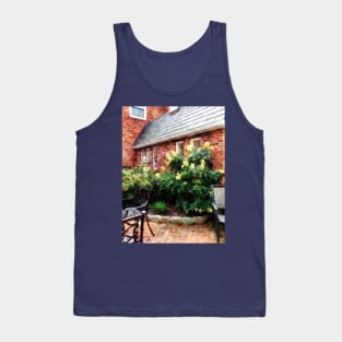 Outdoor Cafe With Hydrangea Tank Top
